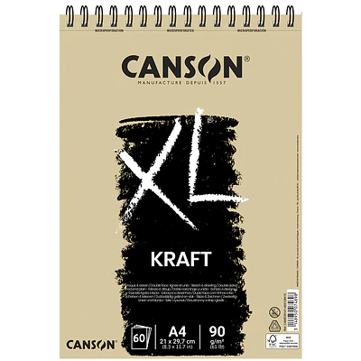 Canson - Croquera Kraft - A4 (21 x 29,7 cm) - 60 Hojas - 90 Gr