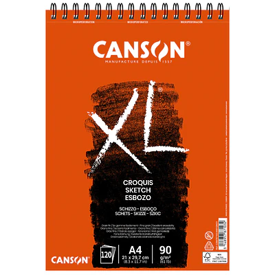 Canson - Croquera Croquis - A4 (21 x 29,7 cm) - 120 Hojas - 90 Gr
