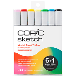 Set Copic Sketch - 7 Marcadores Vibrant Tones