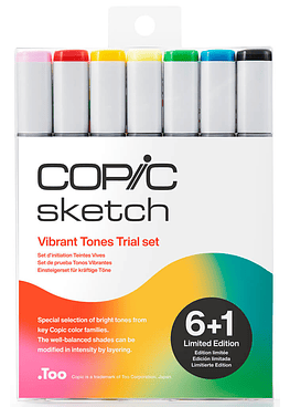 Set Copic Sketch - 7 Marcadores Vibrant Tones