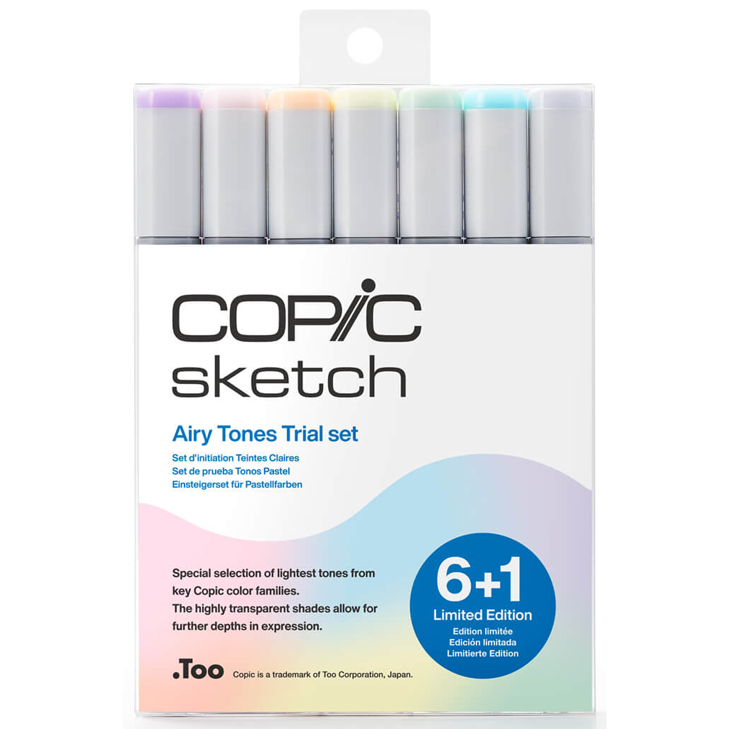 Set Copic Sketch - 7 Marcadores Airy Tones 1