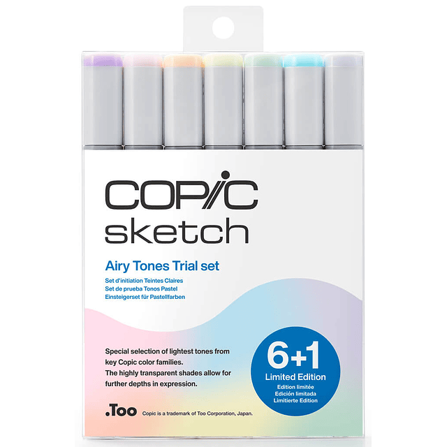 Set Copic Sketch - 7 Marcadores Airy Tones