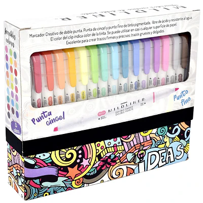 Destacadores Doble Punta Mildliner - Colores Surtido - 25 Un