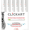 Marcador Retractil ClickArt - 6 Un