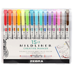 Destacadores Doble Punta Mildliner - Colores Surtidos - 15 Un