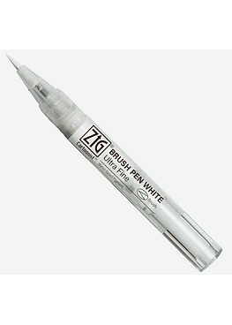 Brush Pen Tinta Blanca Ultra Fino