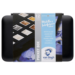 Set Acuarela en Pastillas Van Gogh -  12 Colores Metallic & Interference