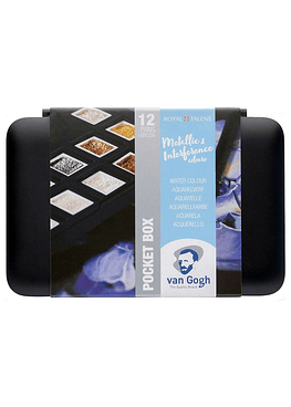 Set Acuarela en Pastillas Van Gogh - 12 Colores Metallic & Interference