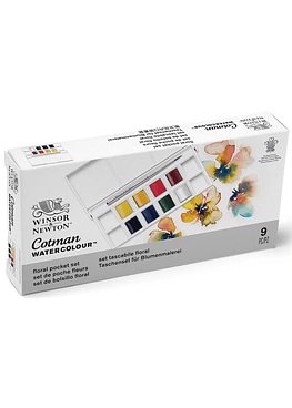 Winsor & Newton - Acuarela Cotman Set Floral - 8 Colores