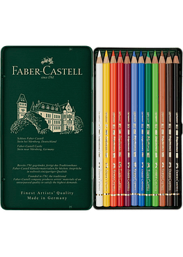 Faber Castell - 12 lápices de colores Polychromos