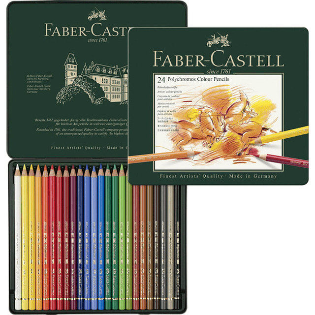 Faber Castell - 24 lápices de colores Polychromos