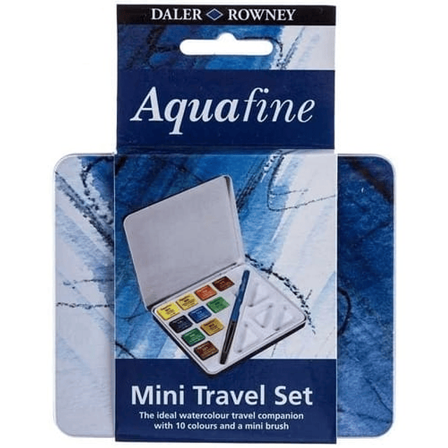 Set Daler Rowney Aquafine Mini Travel -  10 Colores con pincel