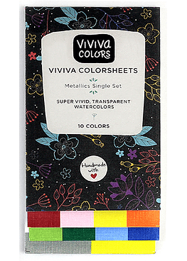 Acuarelas Colorsheets Set 10 Colores Metálicos