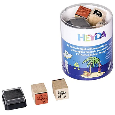 Heyda - 15 Timbres Motivacionales - Diseños Piratas y Espacio