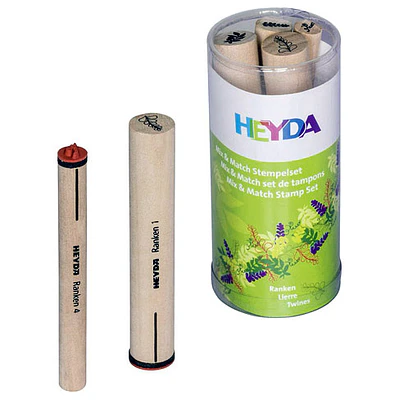 Heyda - 4 Timbres Motivacionales - Diseño Hojas