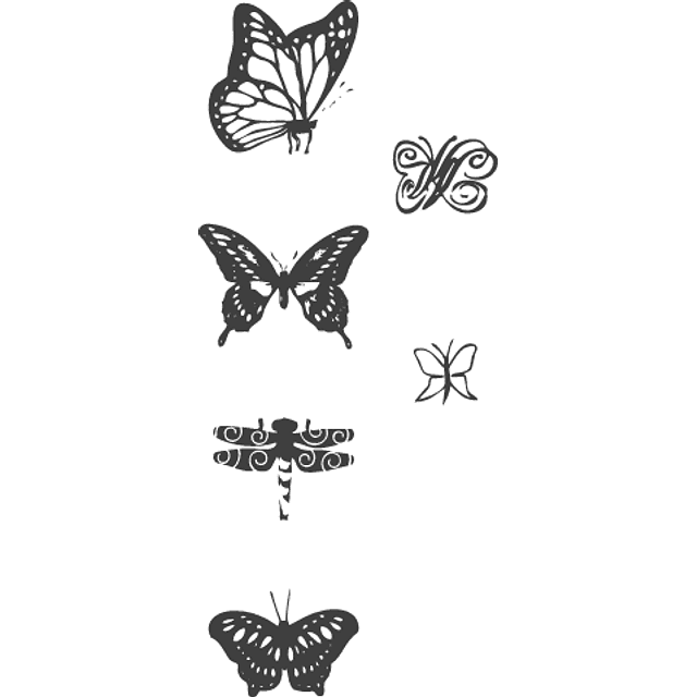 6 Timbres Motivacionales - Diseño Mariposas