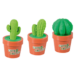 Sacapunta Doble con Goma - Diseño Cactus