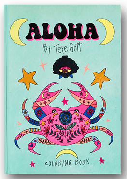Libro Coloring ALOHA - Papel 240 Gr - 44 x 30 CM