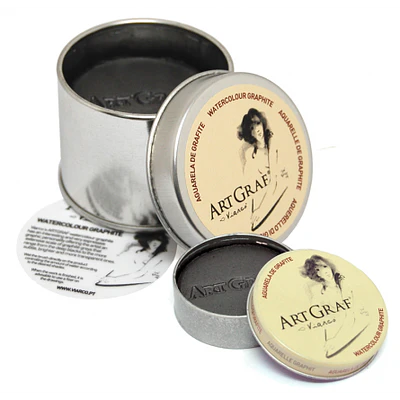 Viarco - Pastilla Grafito Acuarelable ArtGraf - Caja Metálica