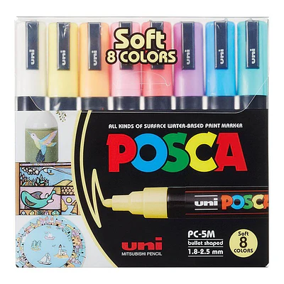 Posca - Marcadores Posca 5M - 8 Colores Pasteles