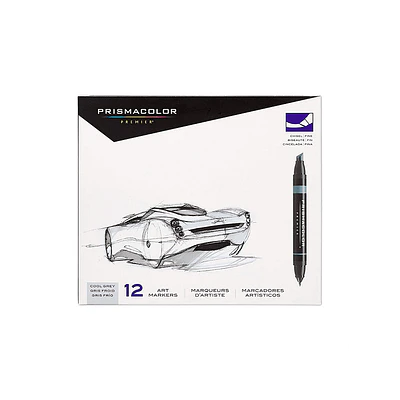 Prismacolor Premier - Set 12 Marcadores Doble Punta - Grises Calidos