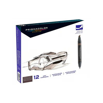 Prismacolor Premier - Set 12 Marcadores Doble Punta - Grises Frances