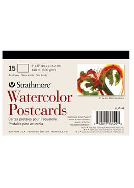 Tarjetas Postales de Acuarela 300gr - 10,2x15,2cm - 15 Hojas