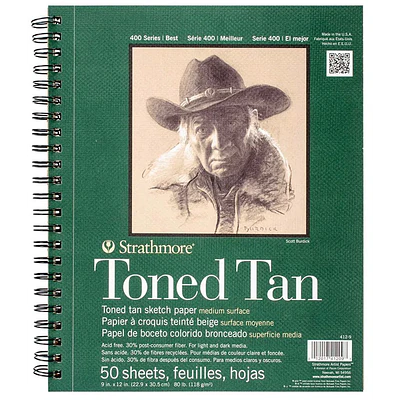 Strathmore - Croquera Dibujo - Toned Tan - 118gr - 22.9 X 30.5 CM - 50HJS