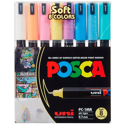 Posca - Marcadores Posca 1MR - 8 Colores Pasteles