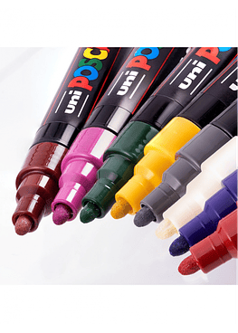 Set Marcadores Posca 5M - 8 Colores Oscuros