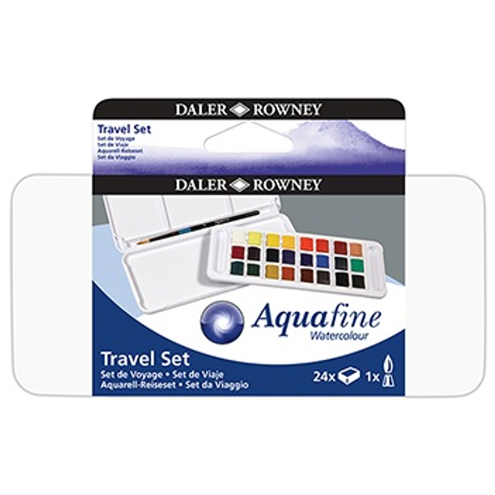 Set Daler Rowney Aquafine Travel -  24 Colores con Pincel