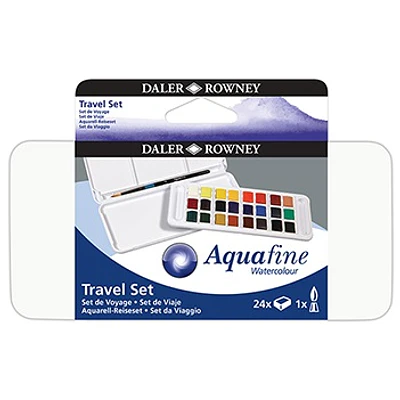 Daler and Rowney - Acuarelas Aquafine Travel -  24 Colores + Pincel
