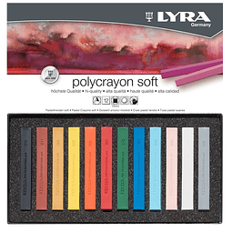 Lyra Polycrayons Soft - Set 12 Pasteles Seco