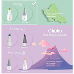 Ohuhu Oahu - Set 40 marcadores de alcohol + 1 Blender - Doble punta: fina y biselada 