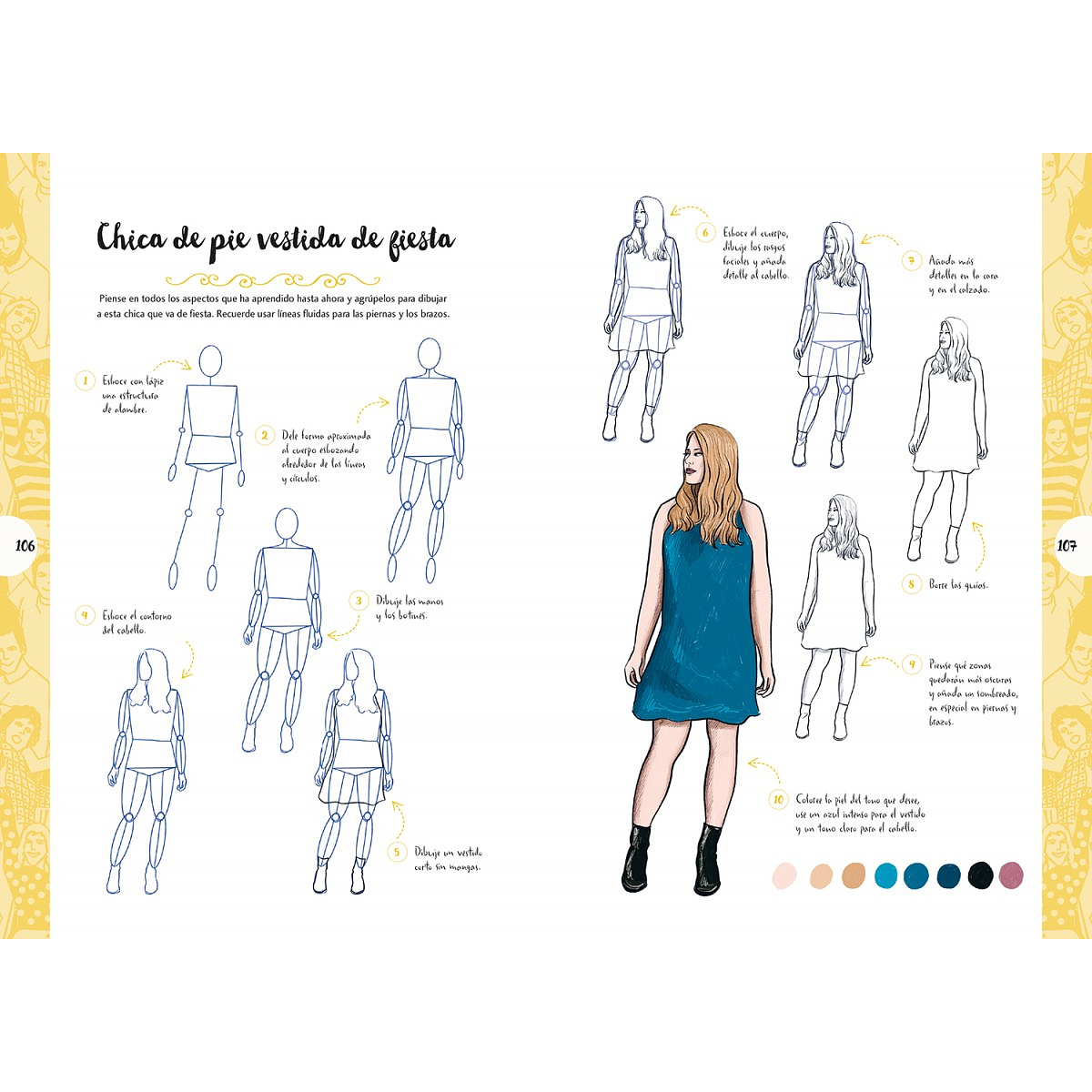 como dibujar una persona de pie paso a paso