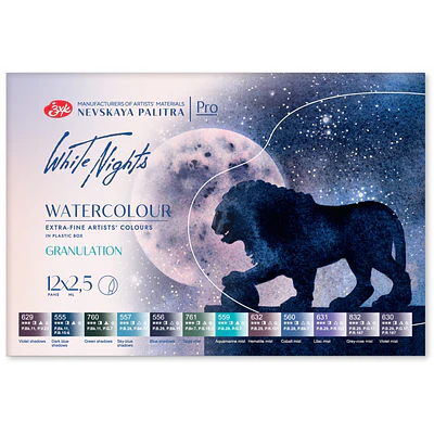 White Nights - Acuarelas 12 Colores Mist - Granulados