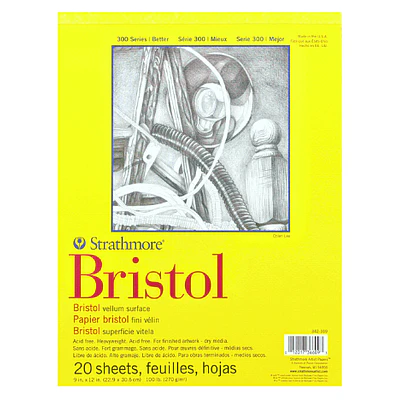 Strathmore - Block Bristol Serie 300 Vellum - 270gr - 20 Hjs