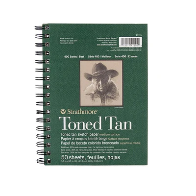Strathmore - Croquera Dibujo Toned Tan - 118gr - 14 X 21.6 CM - 50HJS