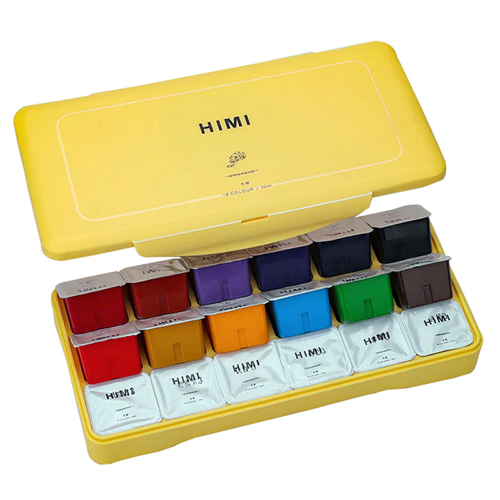 Himi Gouache Jelly Cup - 18 Colores - 30 ML - Amarilla
