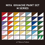 Miya Gouache Jelly Cup - 43 Colores - 41x85 ML + 2x40 ML - Negro