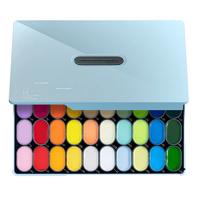 Miya Gouache Jelly Cup - 43 Colores - 37x80 ML + 6x40 ML - Celeste