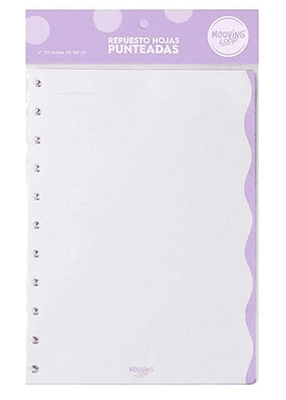 Hojas de Repuesto de Cuadernos Mooving Loop a Discos - 20.8x28cm - Punteado