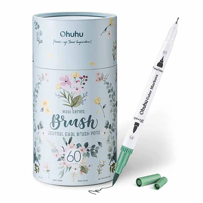 Ohuhu - 60 Marcadores - Base de Agua - Brush/Fineliner