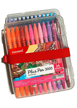 Marcadores Monami Plus Pen 3000 - 48 Colores