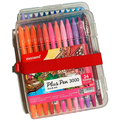 Marcadores Monami Plus Pen 3000 - 48 Colores
