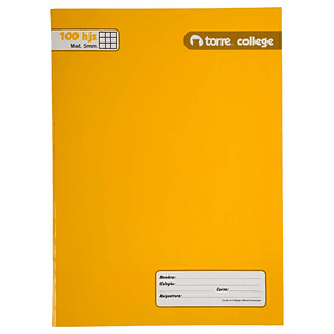 Cuaderno College Torre Liso  5Mm. 100 Hjs.