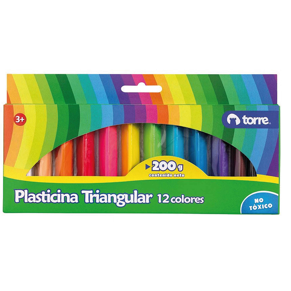 Plasticina Triangular 12 Colores