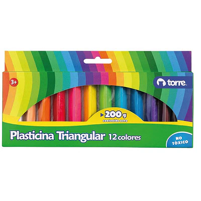 Torre - Plasticina Triangular 12 Colores