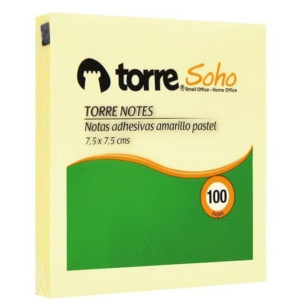 Torre Notes Amarillo 75 X 75 Mm 100 Hjs
