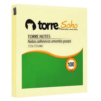 Torre - Notas Adhesivas Amarillo 75 X 75 Mm 100 Hjs